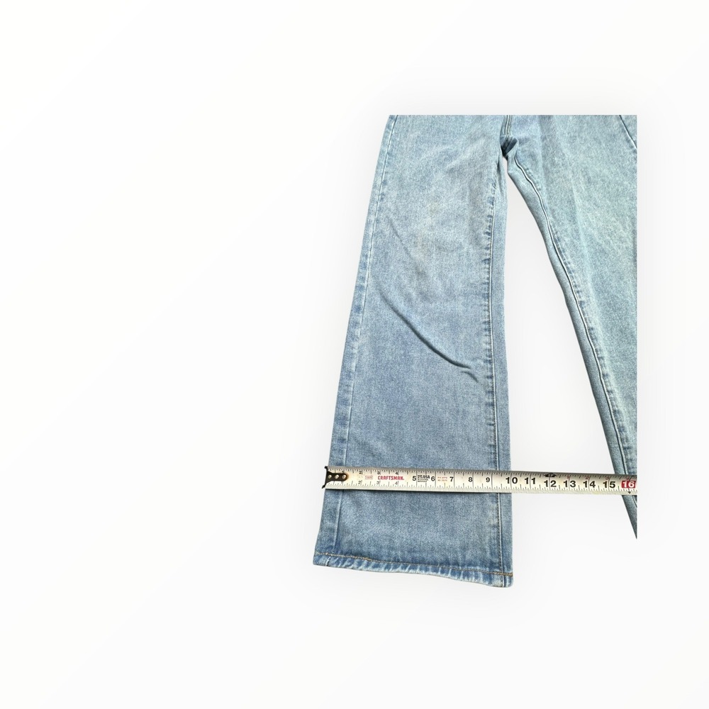 SHEIN Jeans Womens L Light Blue Wide Leg High Waisted Flared Denim Pants - Picture 6 of 12